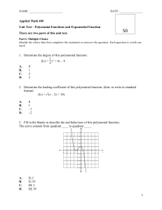 Polynomial and Exponential Unit Test