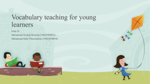 Vocabulary teaching for young learners