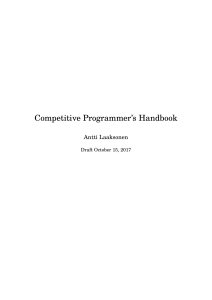 Competitive Programming Handbook