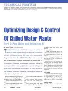 ASHRAE Journal - Optimizing Design Control of Chilled Water Plants Part 3 Pipe Sizing and Optimizing DT