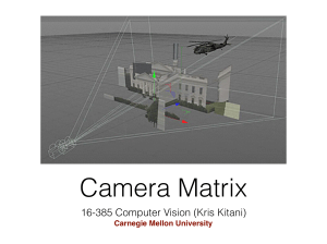 11.1 Camera matrix