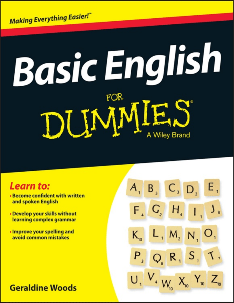 Basic English Grammar For Dummies US For Dummies PDFDrive 