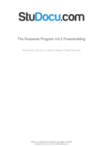 Powerbuilding program by russwole