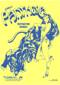 Panthera (Gottlieb) (1980) Manual