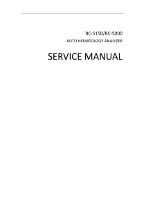 BC-5150/BC-5000 Auto Hematology Analyzer Service Manual