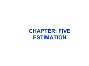 Chapter 5 Estimation