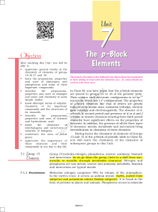 7. The p- Block Elements