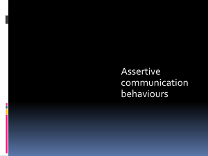 Assertive communication behaviours1