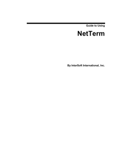 NetTerm User Guide: Configuration, Setup, and Features