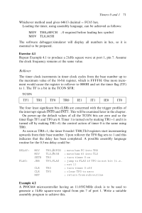 Microcontroller Timers: Assembly Programming & Square Wave Generation