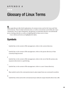 Glossary of Linux Terms