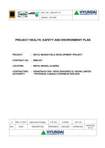 GP 112 Project HSE Plan