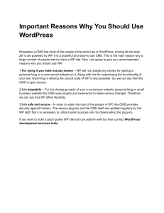Important Reasons Why You Should Use WordPress