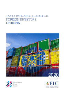 Publication Ethiopia Tax Guide booklet for Foreign Investors 
