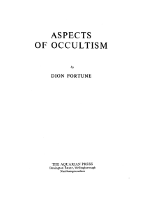 Aspects of Occultism by Dion Fortune (z-lib.org)