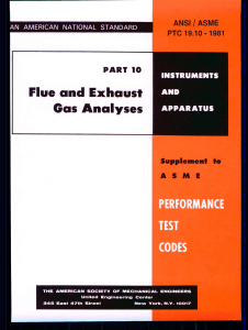 Flue and Exhaust Gas Analysis Standard - ASME PTC 19.10