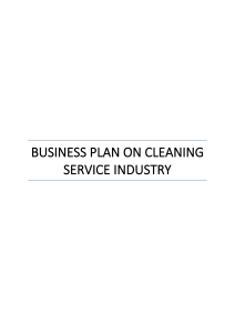 Jahidul Islam Joy 19132643 Business plan on cleaning service