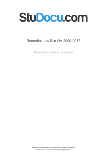 2009 - 2017 Remedial Law BQAs