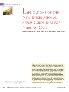 Sepsis International Guidelines for Nursing Care