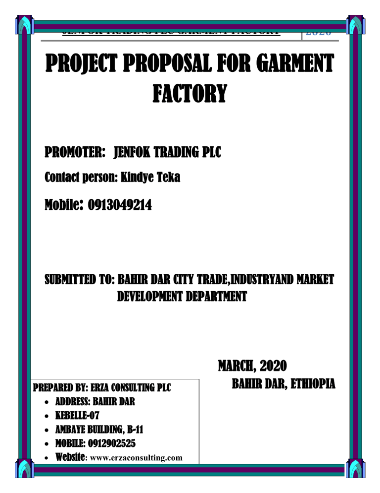 garment factory business plan pdf