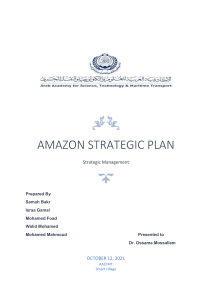 Amazon Strategic Plan