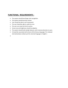 FUNCTIONAL  REQUIREMENTS