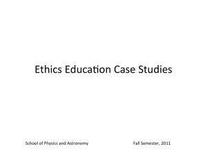 ethics presentation 2011