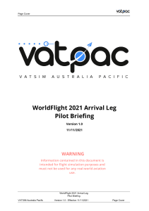WorldFlight 2021 Arrival Leg Pilot Briefing 1.0