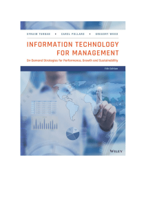 information tech for managemaent