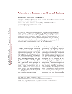 Adaptations to endurance and strength training
