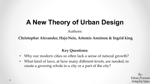 A New Theory of Urban Design- Book REview