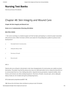 Wound Care Questions