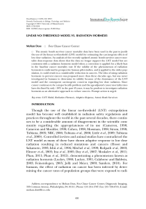 Linear no-threshold model vs. radiation hormesis