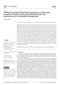 Invasive Marine Fish Risk in Mediterranean Sea