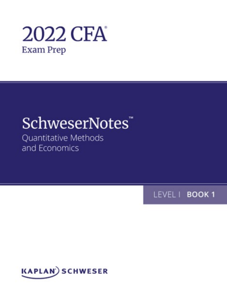 2022 CFA Level I SchweserNotes Book 1 Sample