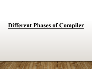 PHASES OF COMPILER