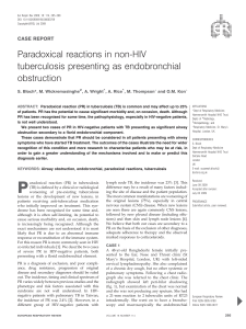 Paradoxical reactions in non-HIV TB
