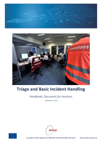 Triage and Basic Incident Handling handbook