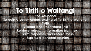 Te Tiriti o Waitangi