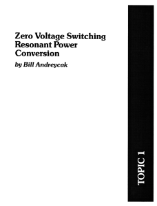 ZVS resonant power conversion