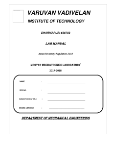 ME6712-MECHATRONICS lab manual