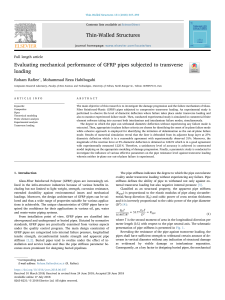 Evaluating mechanical performance of GFRP pipes subjected to transverse loading