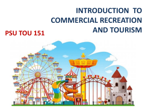 PSU TOU 151 - Introduction to commercial recreation and tourism   Lec 01