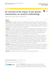 An overview of the impact of rare disease characte