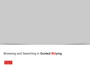 Guided Buying: Browsing & Searching