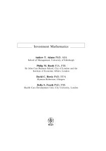 Investment Mathematics Textbook