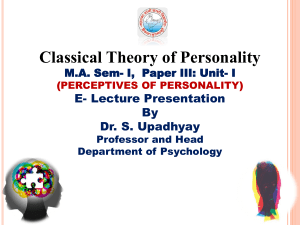 Classical Theory of Personality 38