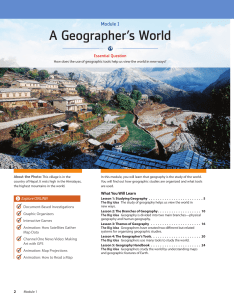 Module 1 A Geographers World