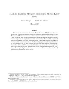 Machine Learning Methods Economists Should Know About∗