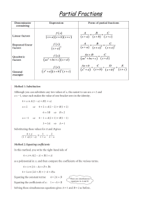 Partial Fractions BOOK